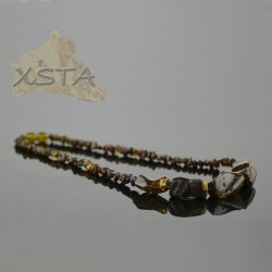 Adults Baltic amber necklace green polished